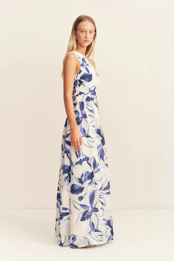 SHONA JOY - Willa Asymmetrical Maxi Dress -Bluebell Wallpaper-Dresses-Shona Joy-6-UPTOWN LOCAL