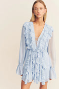 SHONA JOY - Emory Ruffle Mini Dress - Arcadian Blue-Dresses-Shona Joy-6-UPTOWN LOCAL