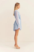 SHONA JOY - Emory Ruffle Mini Dress - Arcadian Blue-Dresses-Shona Joy-6-UPTOWN LOCAL