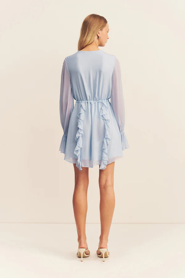 SHONA JOY - Emory Ruffle Mini Dress - Arcadian Blue-Dresses-Shona Joy-6-UPTOWN LOCAL