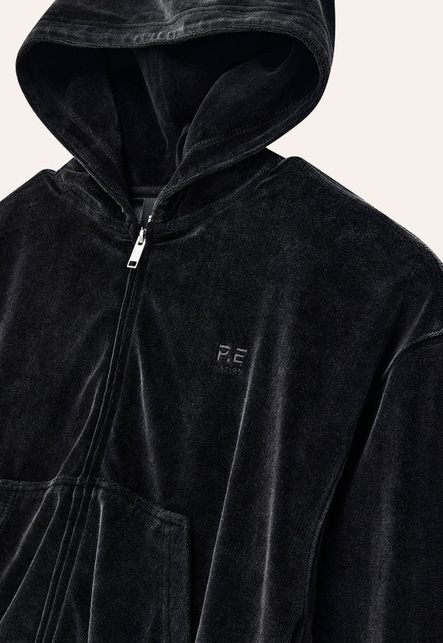 PE NATION - Luxuria Zip Through - Washed Asphalt-Sweaters-PE Nation-XS-UPTOWN LOCAL