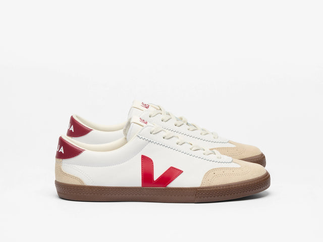 VEJA - Volley Leather - White Pekin Bark-Shoes-Veja-36-UPTOWN LOCAL