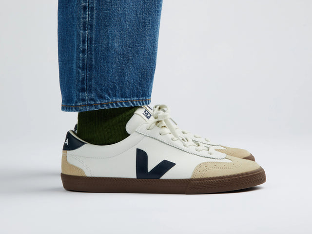 VEJA - Volley Leather - White Nautico Bark-Shoes-Veja-36-UPTOWN LOCAL