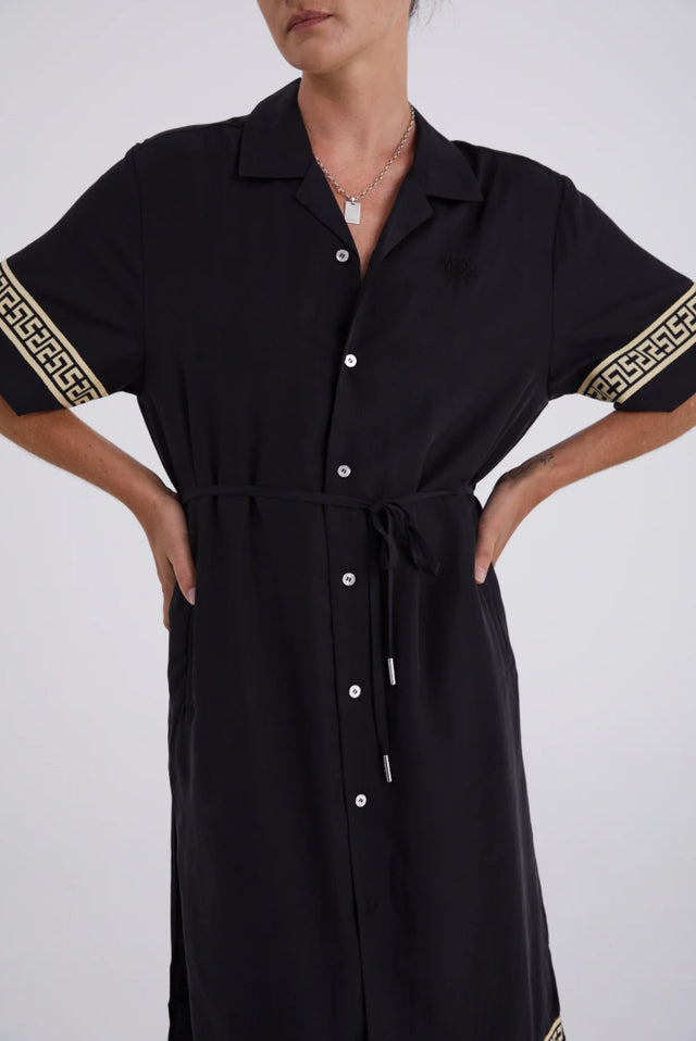 SOMETHING VERY SPECIAL - Geo Kimono - Black-Dresses-Something Very Special-XS/S-UPTOWN LOCAL