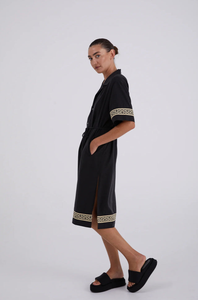 SOMETHING VERY SPECIAL - Geo Kimono - Black-Dresses-Something Very Special-XS/S-UPTOWN LOCAL