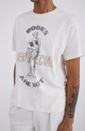 SOMETHING VERY SPECIAL - Books Are Hot Graphic Tee - Vintage White-T-Shirts-Something Very Special-S-UPTOWN LOCAL