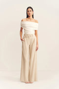 SHONA JOY - Newman High Waisted Pant - Parchment-Pants-Shona Joy-6-UPTOWN LOCAL