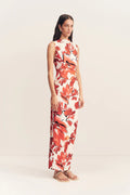 SHONA JOY - Ember Draped Maxi Dress - Blooming Blossom-Dresses-Shona Joy-6-UPTOWN LOCAL