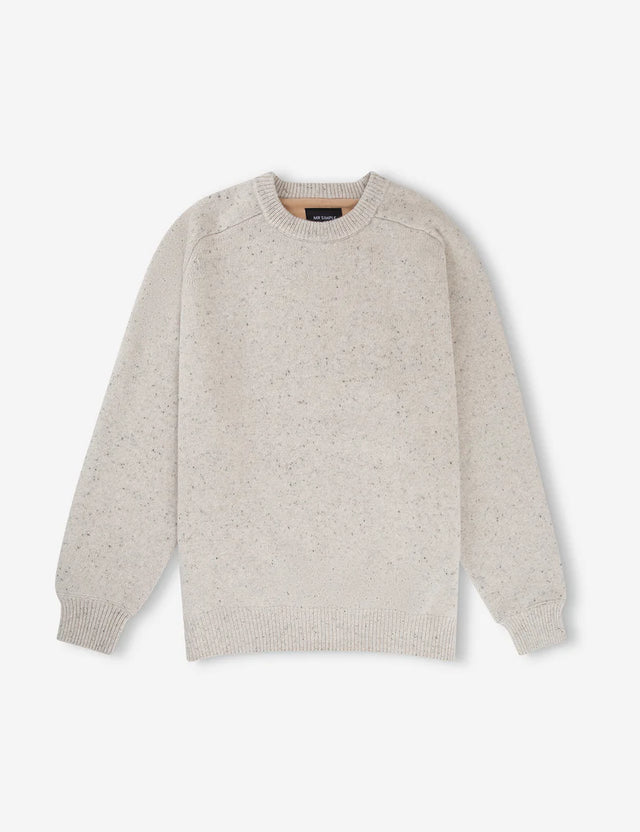 MR SIMPLE - Fred Crew Wool Knit - Oatmeal-Sweaters-Mr. Simple-S-UPTOWN LOCAL