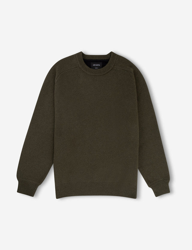 MR SIMPLE - Fred Crew Wool Knit - Fatigue-Sweaters-Mr. Simple-S-UPTOWN LOCAL