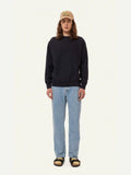 NUDIE JEANS - Hasse Crew Neck Sweatshirt - Navy-Sweaters-Nudie Jeans-S-UPTOWN LOCAL