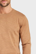 ACADEMY BRAND - Merino Crew - Otter Tan-Sweaters-Academy Brand-S-UPTOWN LOCAL