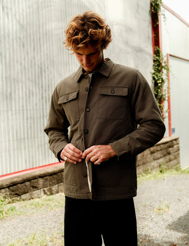 MR SIMPLE - Stockyard Sherpa Jacket - Fatigue-Jackets-Mr. Simple-S-UPTOWN LOCAL