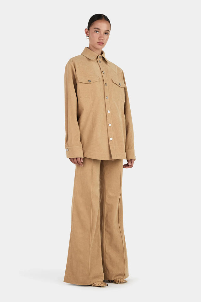 HANSEN & GRETEL - Jackson Corduroy Shirt - Taupe-Shirts-Hansen and Gretel-XS-UPTOWN LOCAL