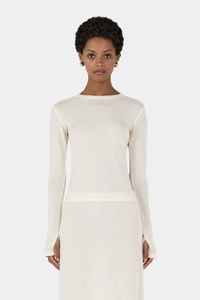 HANSEN & GRETEL - Lupe Wool Top - Ivory-Sweaters-Hansen and Gretel-XS-UPTOWN LOCAL
