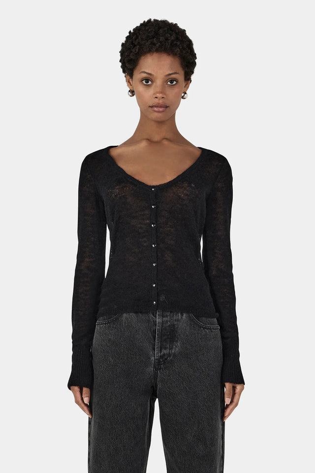 HANSEN & GRETEL - Sylvie Knit Top - Black-Tops-Hansen and Gretel-XS-UPTOWN LOCAL