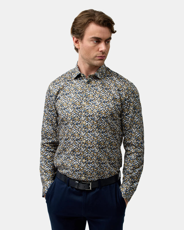 BROOKSFIELD - Luxe Slim Fit Business Shirt - Gold-Shirts-Brooksfield-40-UPTOWN LOCAL