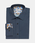 BROOKSFIELD - Stretch Performance Reg Fit - Black/Navy-Shirts-Brooksfield-40-UPTOWN LOCAL
