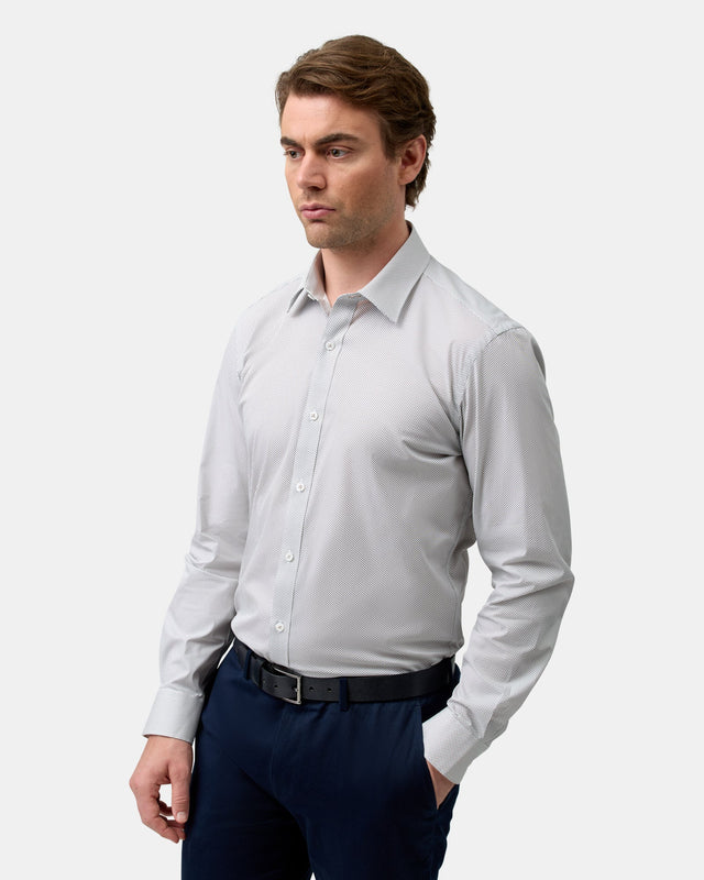 BROOKSFIELD - Stretch Performance Reg Fit - Oyster-Shirts-Brooksfield-40-UPTOWN LOCAL