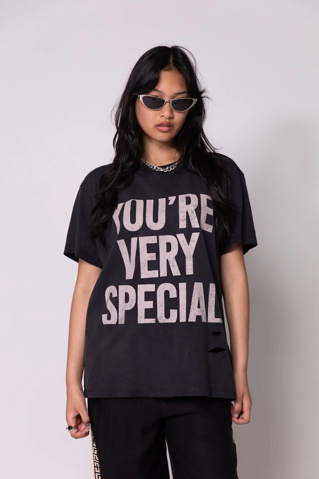 SOMETHING VERY SPECIAL - YVS Trashed Tee - Vintage Black-tee-Something Very Special-S-UPTOWN LOCAL