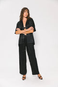 SOMETHING VERY SPECIAL - Geo Resort Shirt - Black Panel-Shirts-Something Very Special-XS-UPTOWN LOCAL