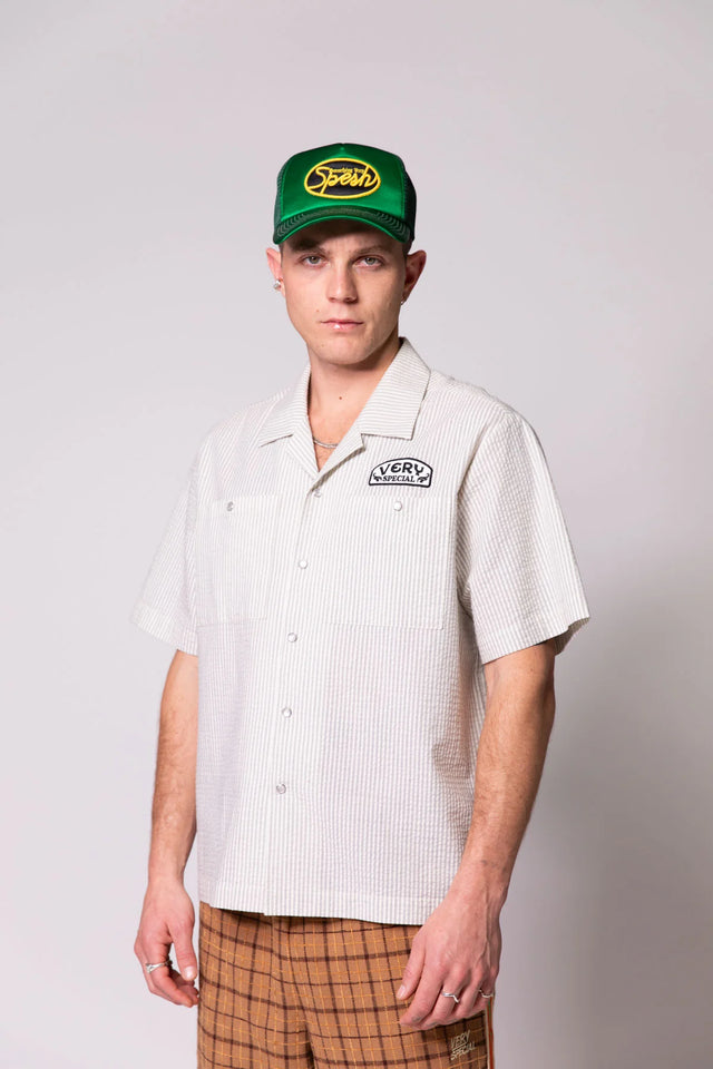 SOMETHING VERY SPECIAL - Work Shirt - Seersucker-Shirts-Something Very Special-XS-UPTOWN LOCAL