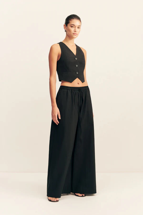 SHONA JOY - Campbell Wide Leg Pant - Black-Pants-Shona Joy-6-UPTOWN LOCAL