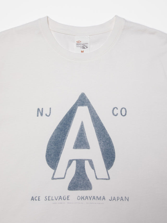 NUDIE JEANS - Uno Ace T-Shirt - Chalk White-T-Shirts-Nudie Jeans-S-UPTOWN LOCAL