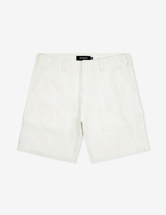 MR SIMPLE - Carpenter Walk Short - Off White-Pants-Mr. Simple-30-UPTOWN LOCAL