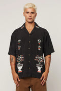 ROLLAS - Night Garden Bowler - Black-Shirts-Rolla's-S-UPTOWN LOCAL