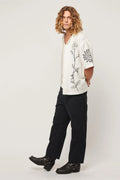 ROLLAS - Suns Up Flower Bowler - Off White-Shirts-Rolla's-S-UPTOWN LOCAL
