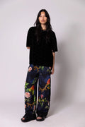 SOMETHING VERY SPECIAL - Chains And Roses Vacay Pant - Black-Pants-Something Very Special-S-UPTOWN LOCAL
