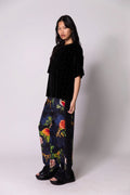 SOMETHING VERY SPECIAL - Chains And Roses Vacay Pant - Black-Pants-Something Very Special-S-UPTOWN LOCAL