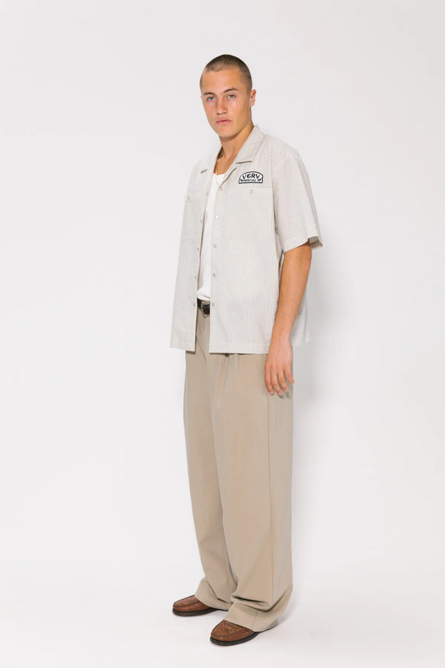 SOMETHING VERY SPECIAL - Westwood Pleated Pant - Stone-Pants-Something Very Special-S-UPTOWN LOCAL
