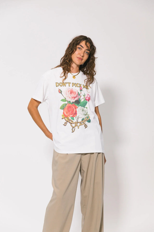 SOMETHING VERY SPECIAL - Don’t Pick Me Box Tee - White-T-Shirts-Something Very Special-S-UPTOWN LOCAL