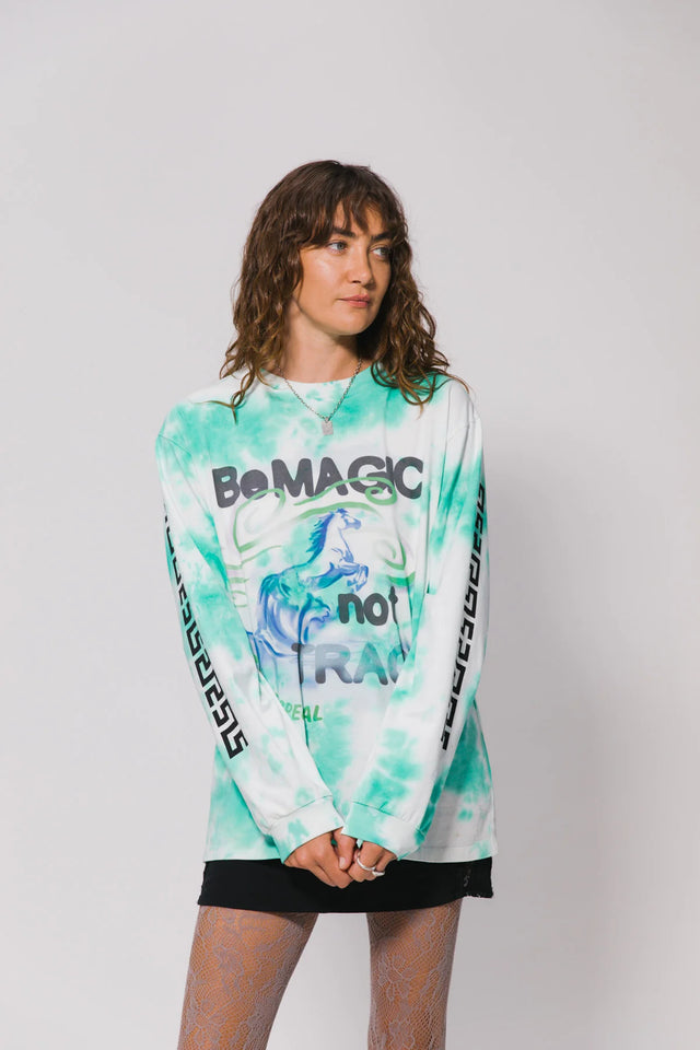 SOMETHING VERY SPECIAL - Be Magic LS Tee - Tie Dye-T-Shirts-Something Very Special-XS-UPTOWN LOCAL