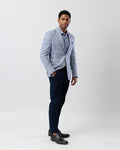 BROOKSFIELD - Fully Lined Blazer - Blue Linen-Blazer-Brooksfield-38-UPTOWN LOCAL