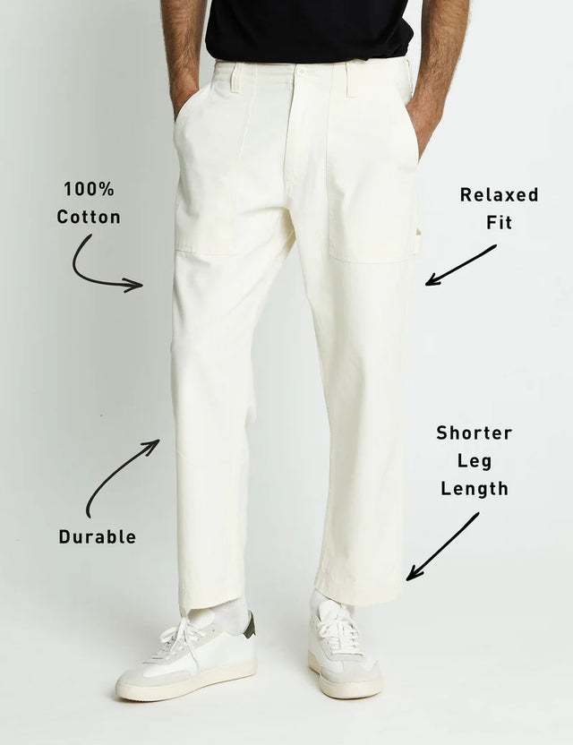 MR SIMPLE - Carpenter Pant - Off White-Pants-Mr. Simple-30-UPTOWN LOCAL