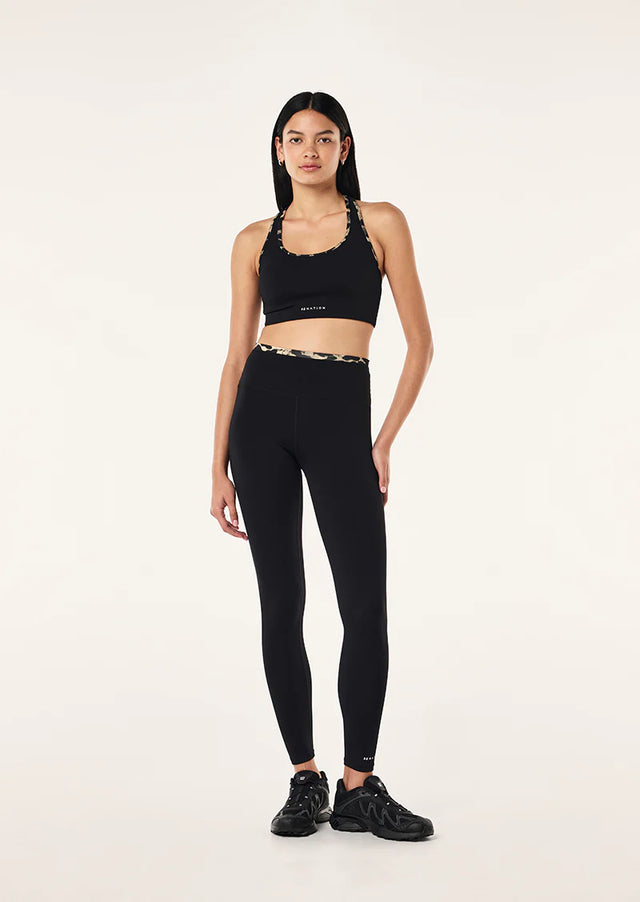 PE NATION - Stellar Sports Bra - Black / Leopard-Sports Bra-PE Nation-S-UPTOWN LOCAL