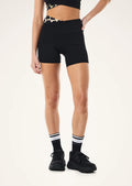 PE NATION - Wanders 5” Bike Short - Leopard print / Smokestone-Leggings-PE Nation-XS-UPTOWN LOCAL