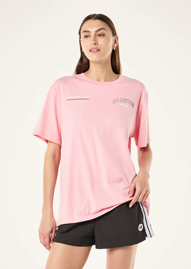 PE NATION -Base Tee - Candy Pink-T-Shirts-PE Nation-XS-UPTOWN LOCAL