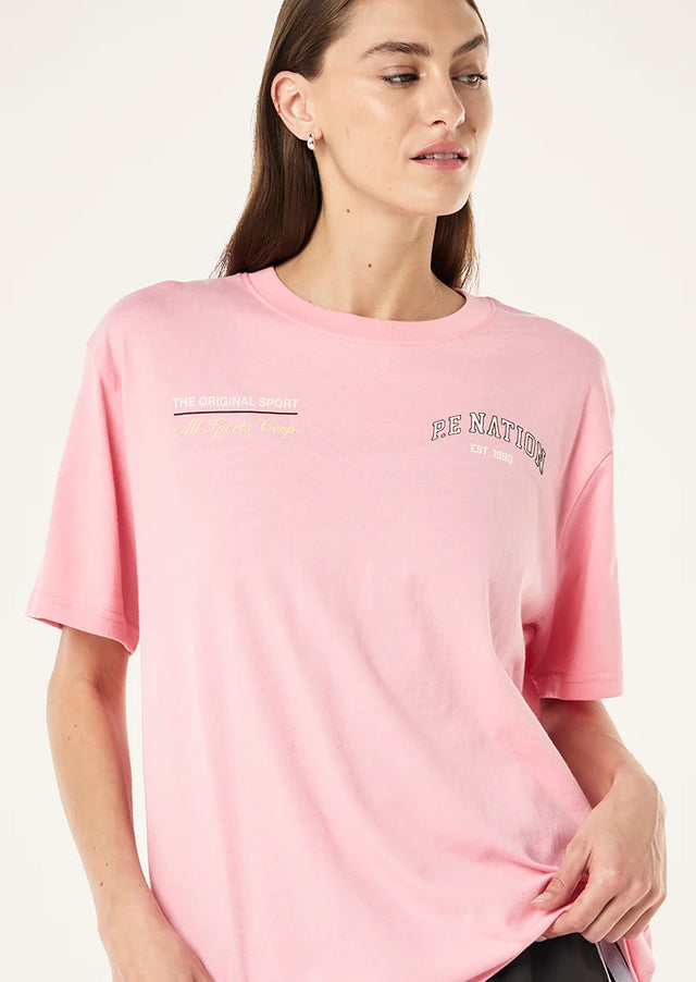 PE NATION -Base Tee - Candy Pink-T-Shirts-PE Nation-XS-UPTOWN LOCAL