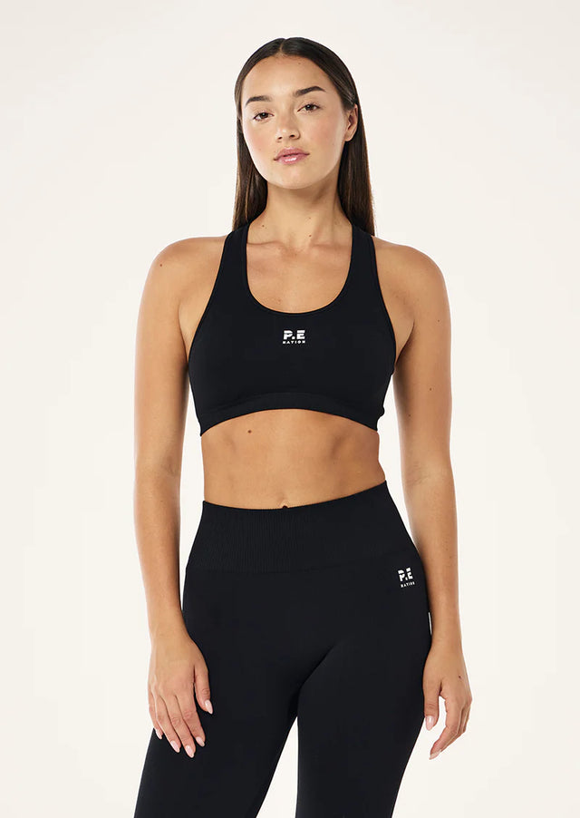 PE NATION - Restore Seamless Sports Bra - Black-Sports Bra-PE Nation-S-UPTOWN LOCAL