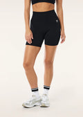 PE NATION - Restore Seamless 5 Bike Short - Black-Leggings-PE Nation-S-UPTOWN LOCAL