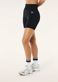 PE NATION - Restore Seamless 5 Bike Short - Black-Leggings-PE Nation-S-UPTOWN LOCAL
