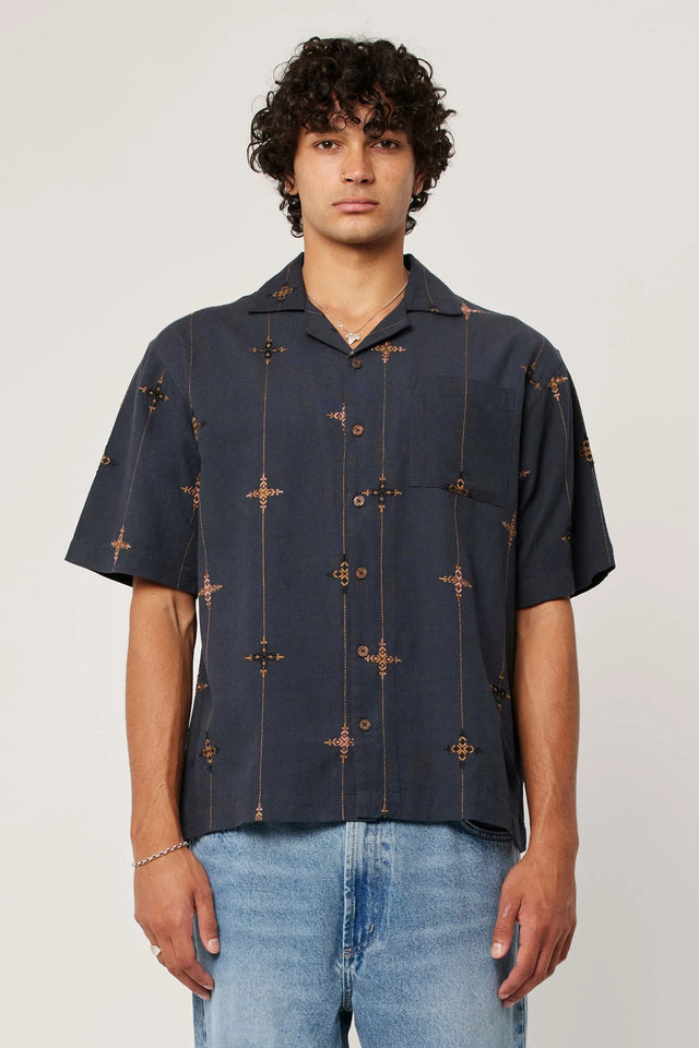 ROLLAS - Kings Cross Bowler - Deep Ink-Shirts-Rolla's-S-UPTOWN LOCAL