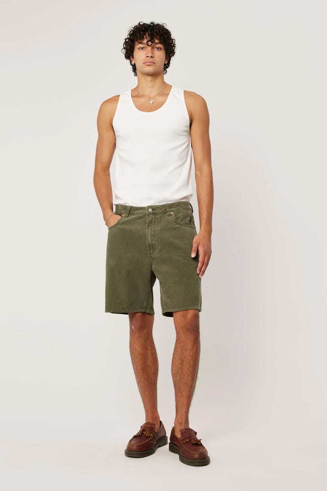 ROLLAS - Ezy Cord Short - Olive-Shorts-Rolla's-30-UPTOWN LOCAL