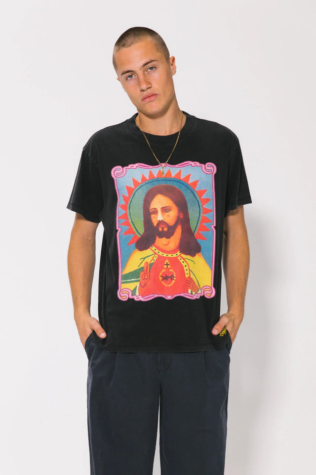 SOMETHING VERY SPECIAL - Saving Grace Vintage Tee - Black-T-Shirts-Something Very Special-S-UPTOWN LOCAL