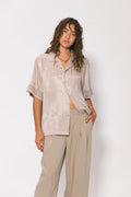 SOMETHING VERY SPECIAL - Panel Geo Resort Shirt - Stone-T-Shirts-Something Very Special-S-UPTOWN LOCAL
