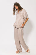 SOMETHING VERY SPECIAL - Panel Geo Resort Shirt - Stone-T-Shirts-Something Very Special-S-UPTOWN LOCAL